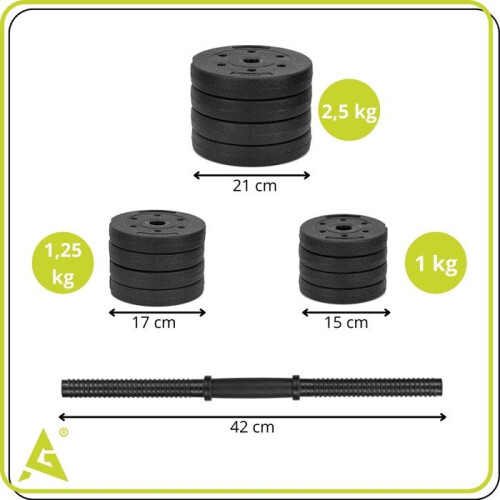Halters - ACTIGET - 2x10 kg - Verstelbaar - Compact - Comfortabel 1