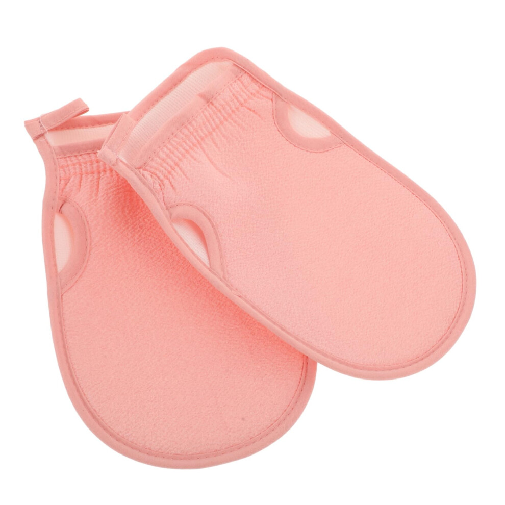 2pcs DualSided Exfoliating Bath Gloves for Gentle Skin Cleansing and Deep Shower Exfoliation