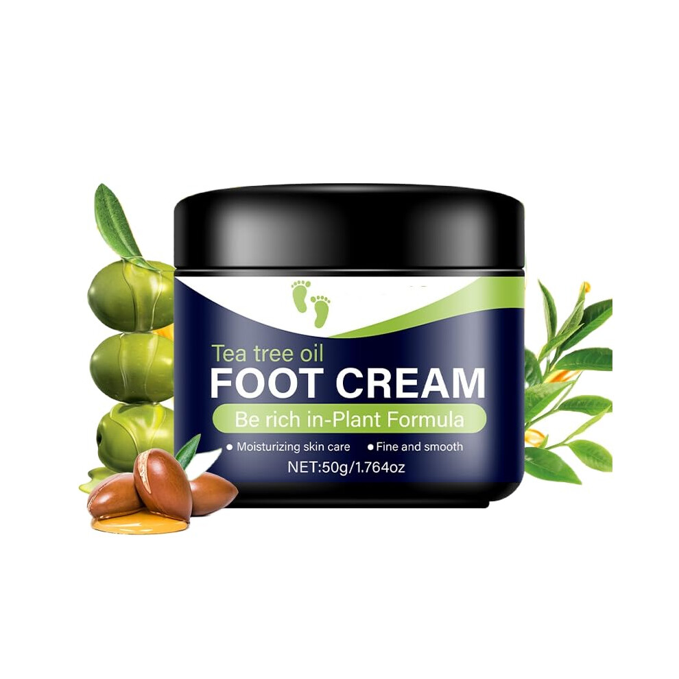 Cream Tea Tree Oil Foot For Dry Cracked Feet, Deep Hydration And Heel Balm