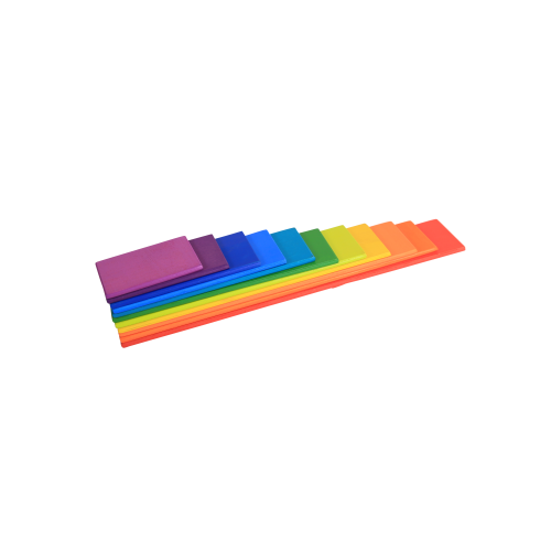11 Piece Rectangle Boards Rainbow Coloured 2
