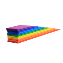 11 Piece Rectangle Boards Rainbow Coloured