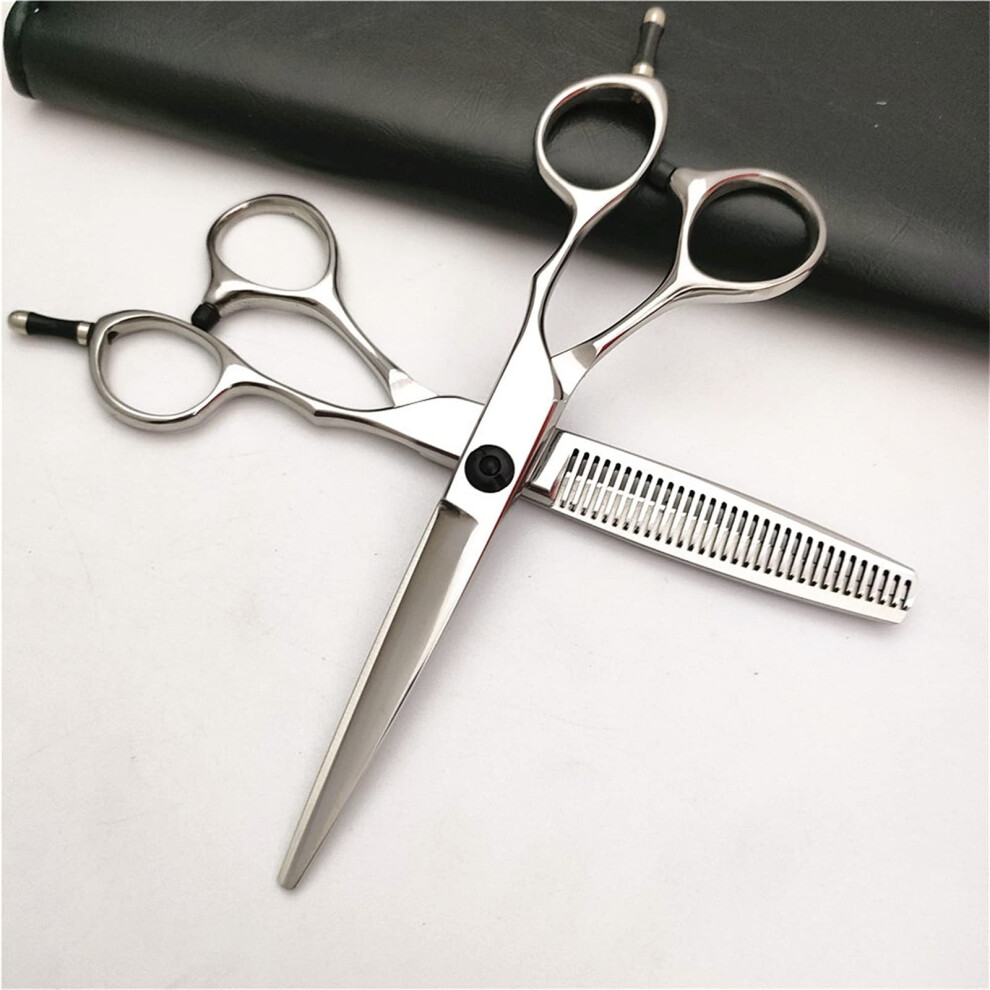 Professional Hair Cutting and Thinning Scissors Set, Japanese Steel Barber Shears 6.5 Inch Ergonomic