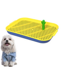 Dog Potty Tray 19.6 x 13.2 Inch Detachable Mesh Pee Pad Holder For Puppy Potty Training