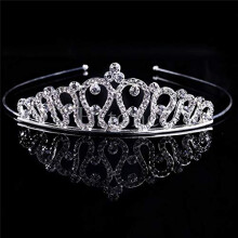 Crystal Tiara Wedding Crown Elegant Sparkle Bridal Princess Hair Accessory for Women Girls