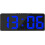 Modern Smart Alarm Clock Voice Activation RealTime Temperature Display Black Shell White Display 3