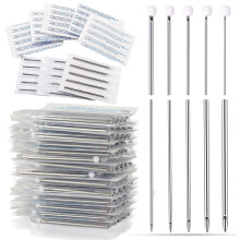 Ear Nose Piercing Kit 50pcs Mixed Gauge Stainless Steel Needles 12G20G Sterilized Disposable