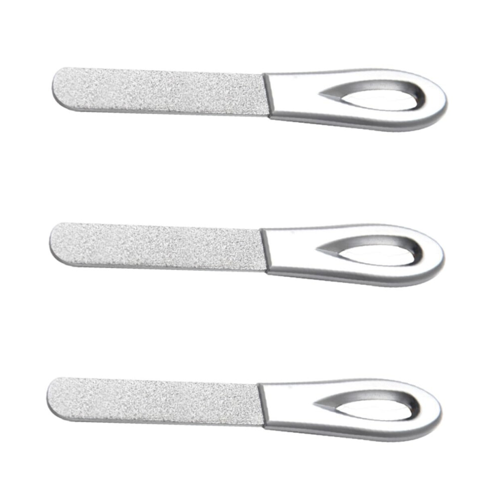 3pcs DoubleSided Stainless Steel Nail File Set for Precision Shaping and Gentle Nail Buffing