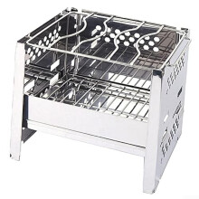 Portable Stainless Steel Folding BBQ Grill for Camping with Efficient Air Circulation RustResistant