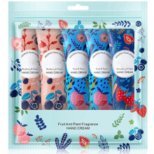 Hand Cream Set with Deep Hydration, Fruit Scented Travel Size Lotion, Anti Aging for Dry Hands