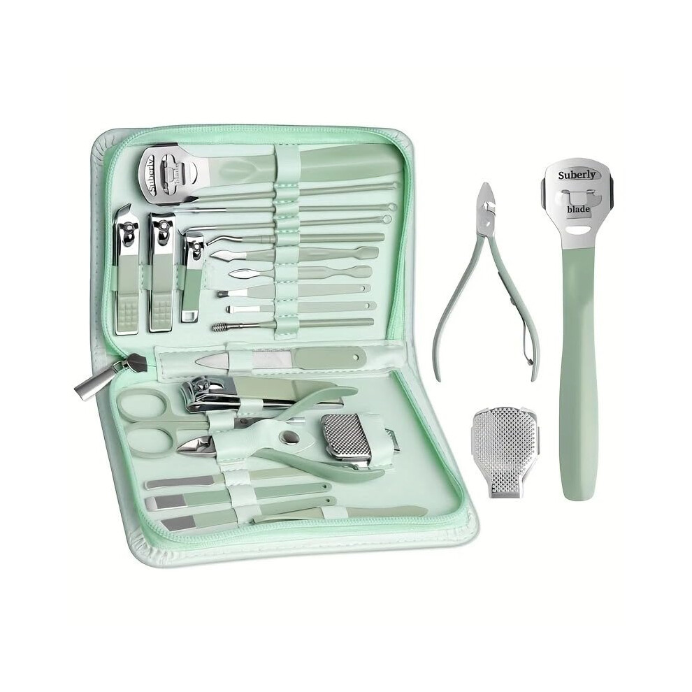 Nail Clippers Set Stainless Steel 22pcs Professional Manicure Pedicure Kit with NonSlip Grip