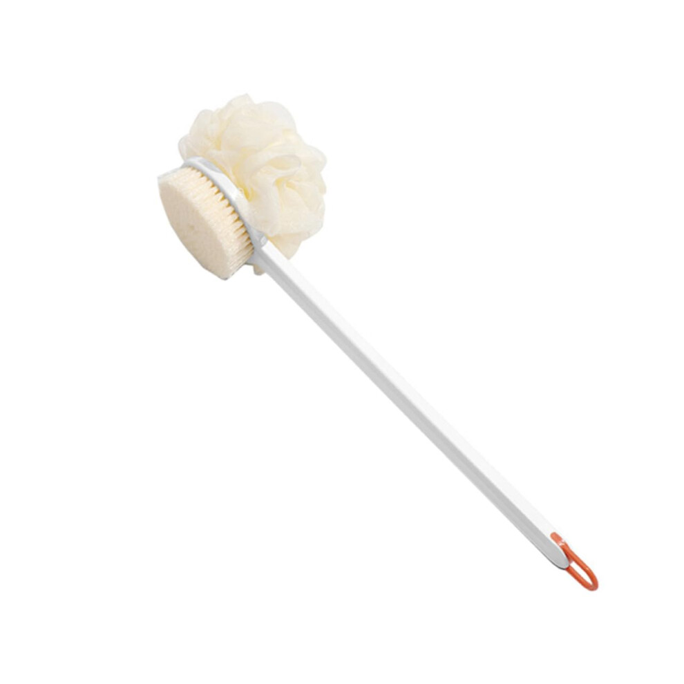 Long Handle Bath Brush with Soft Bristles, DualSided Body Brush for Gentle Exfoliation and Massage