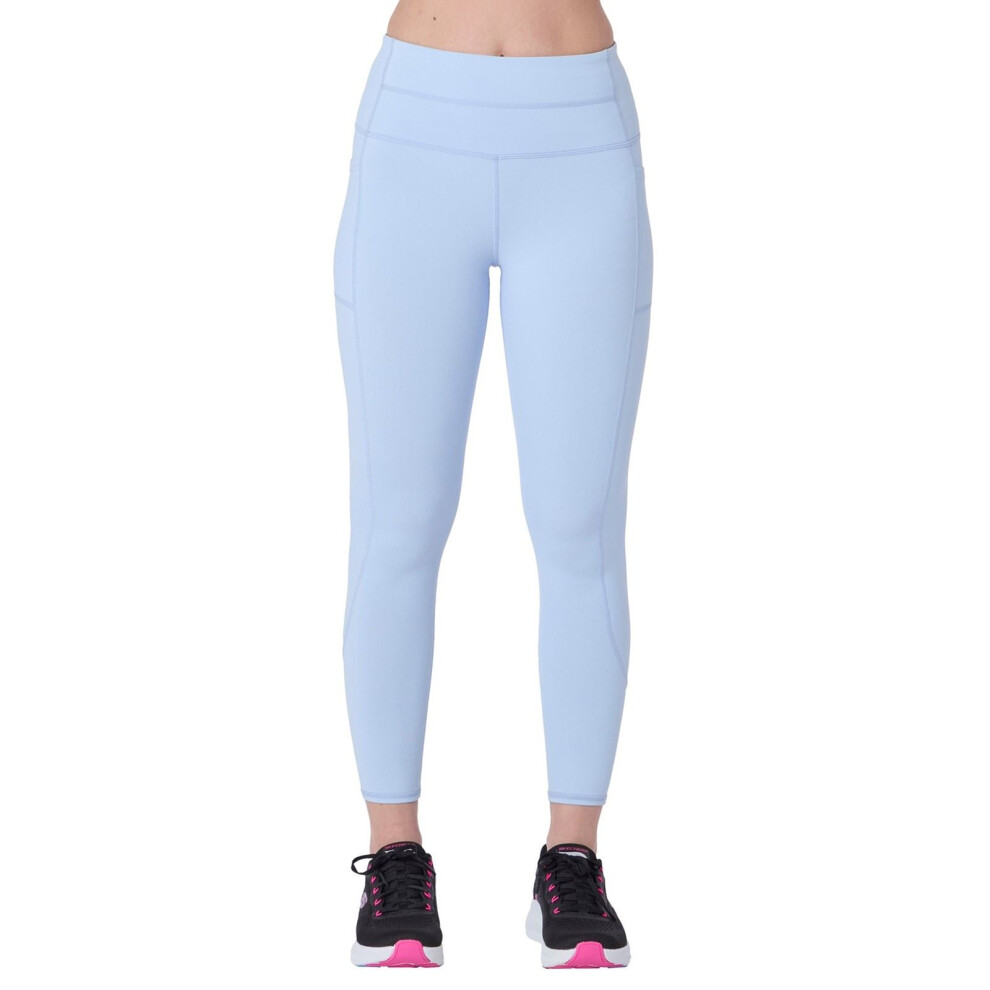 Skechers (, ) Gowalk Wear High-Waisted 7/8 Women's Sports Leggings Silver