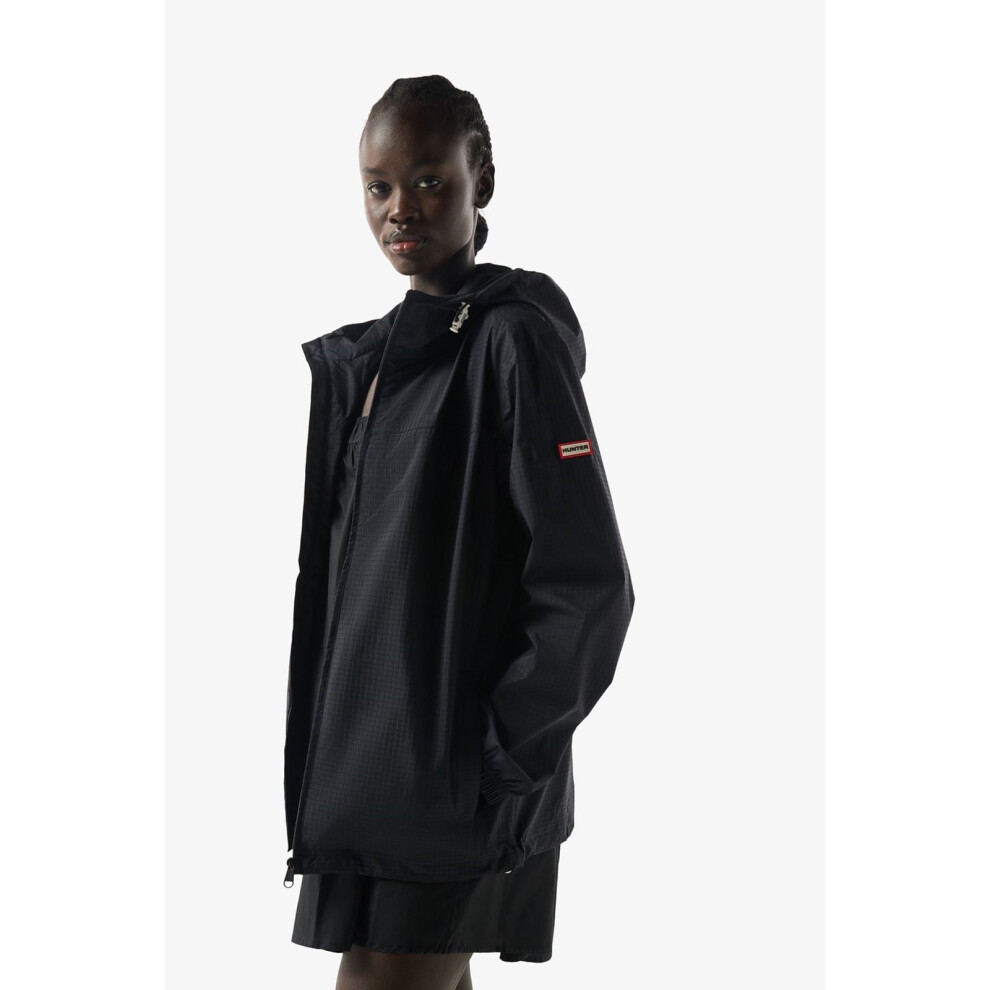 Hunter (, ) Packable Rain Unisex Adults Rain Jacket Black