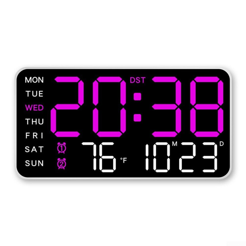 Electronic Alarm Clock With Date, Temperature, Week Display, Voice Control, And Adjustable Brightness Model C 9044945456905