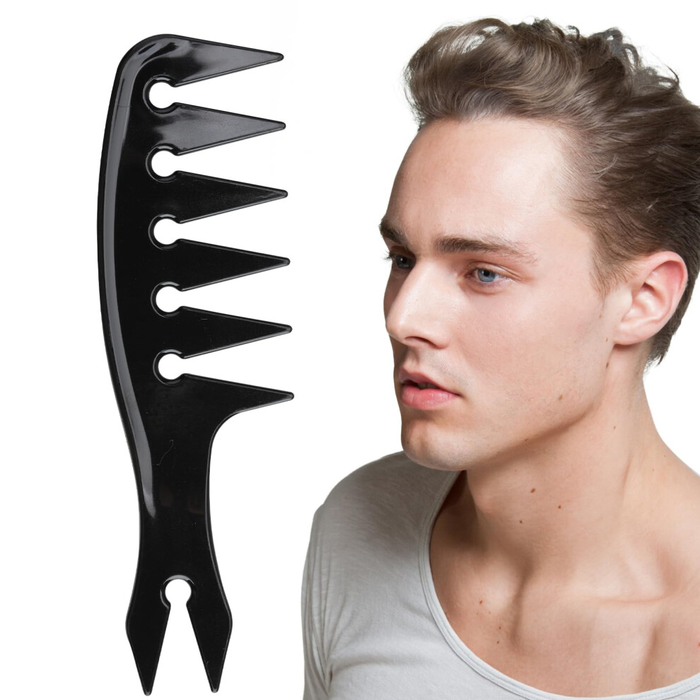 Unisex Wide Tooth Comb For Thick Hair Antifrizz Detangling Comb For Curly Hair Heat Resistant Styling