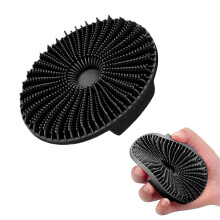 Silicone Body Scrubber for Sensitive Skin, Exfoliating Shower Brush with Gentle Deep Cleansing and Non‑Slip Handle