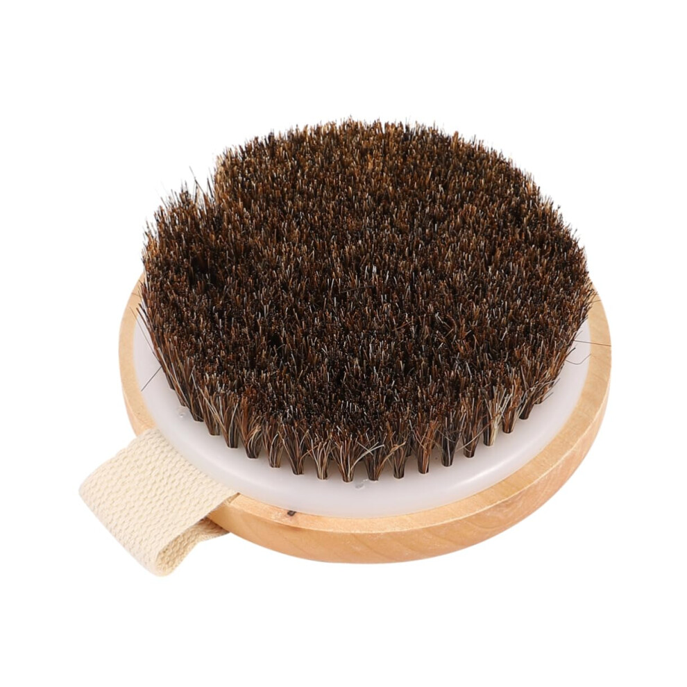 Wooden Bath Brush for Exfoliating and Back Scrubbing, Deep Cleansing Wet and Dry Body Scrub Brush