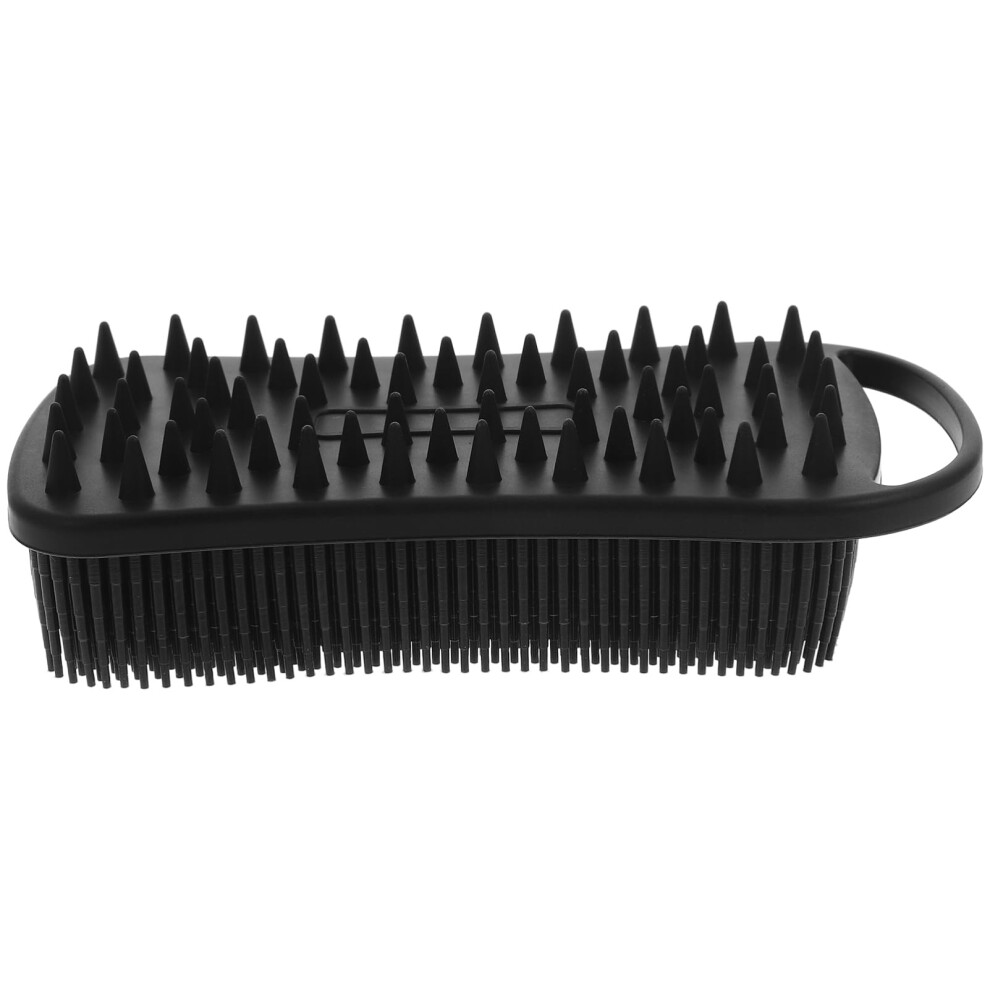 Silicone Body Scrubber with Ergonomic Grip for Men's Beard Grooming and Facial Cleansing