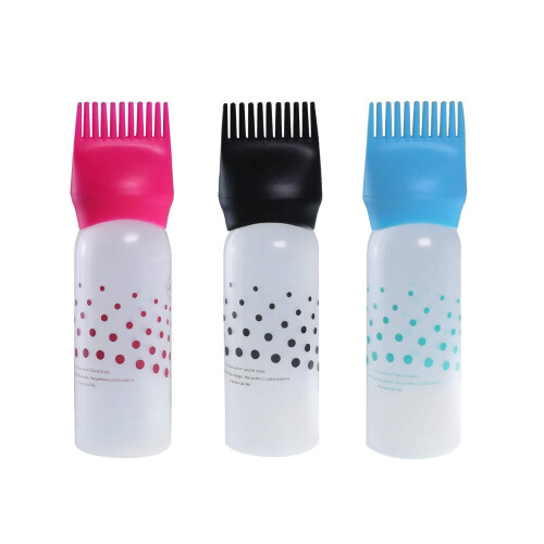 Root Comb Oil Applicator Bottle with Graduated Scale Empty Hair Dye Applicator