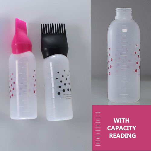 Root Comb Oil Applicator Bottle with Graduated Scale Empty Hair Dye Applicator 2