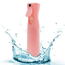 Continuous Fine Mist Spray Bottle for Hair and Plants, Reusable Pink 10oz Salon Quality Sprayer