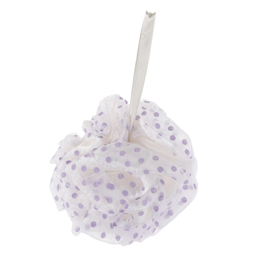Bath Loofah Shower Puff Set, Soft Exfoliating Bath Sponge with QuickDrying Lanyard, 2 Pack