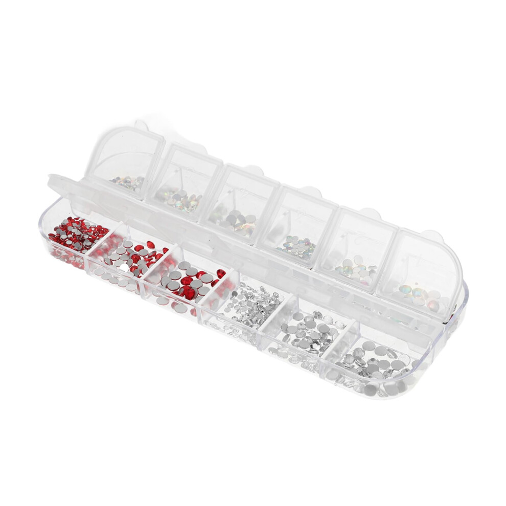 Nail Rhinestones Kit with Small Charms for Nail Art Decorations, Durable Shine for Manicure and Parties