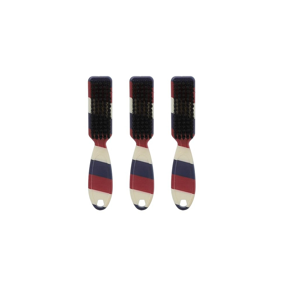 Set of 3 Soft Bristle Beard and Barber Neck Brushes with Ergonomic Grip, Durable Multiuse Grooming Tool
