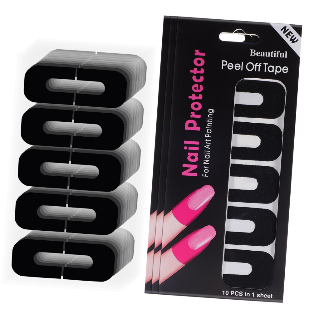Nail Polish Protectors for Gel Nails, Mess Painting, Reusable Barrier Stickers, 100 Sheets