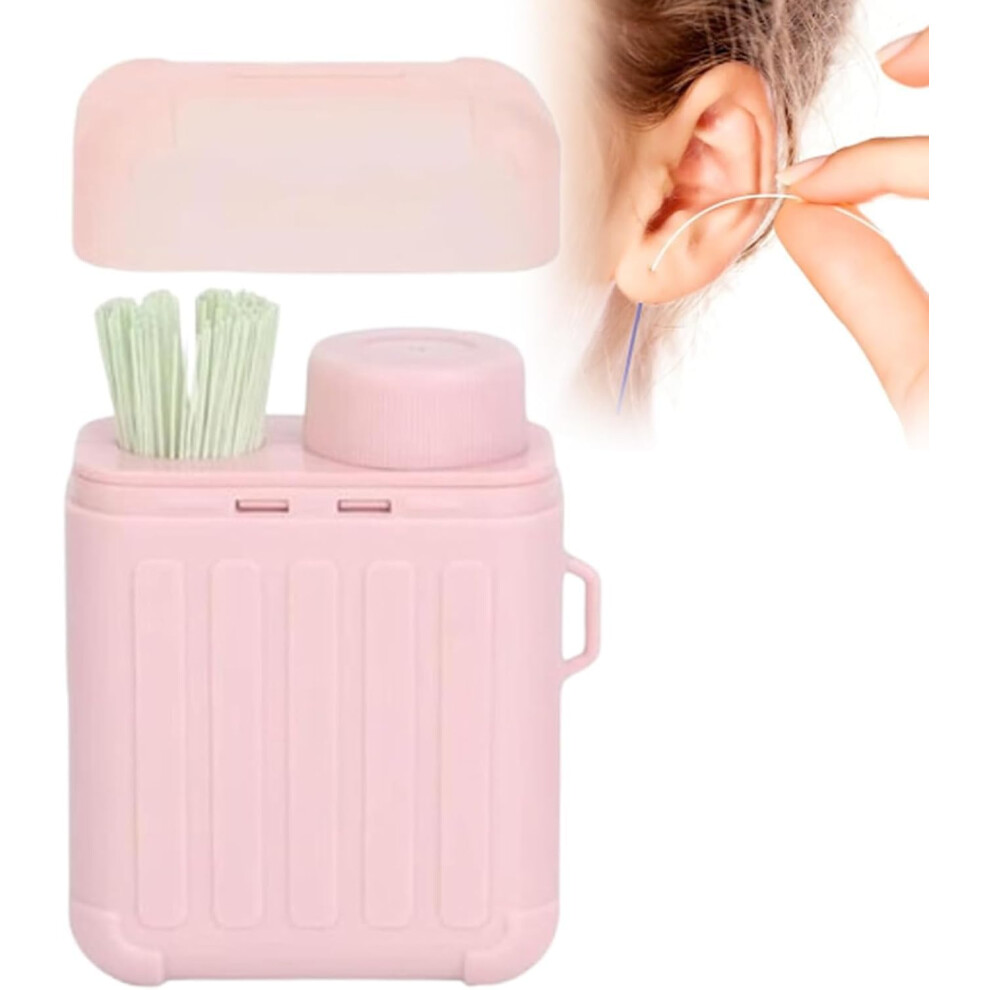 Ear Piercing Cleaning Kit with 240pcs Floss and 15ml Rose Solution for Gentle Ear Hole Care
