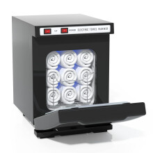 Towel Warmer 5L with Temperature Control, 2 in 1 Hot Towel Cabinet for Spa and Salon, Black