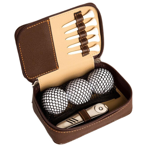 Golf Glove Case Leather Golf Accessories Organizer Compact Durable Storage Bag for Training Course