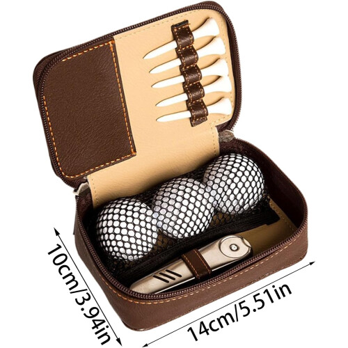 Golf Glove Case Leather Golf Accessories Organizer Compact Durable Storage Bag for Training Course 2
