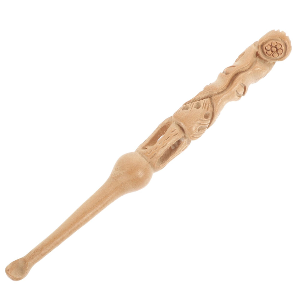 Ear Wax Removal Tool with Wooden Handle and Gentle Rounded Tip, Reusable Ear Cleaning Kit