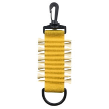 Adhesive Golf Tee Holder for Glove with Keychain Hook, Easy Access Compact Golf Accessory Yellow