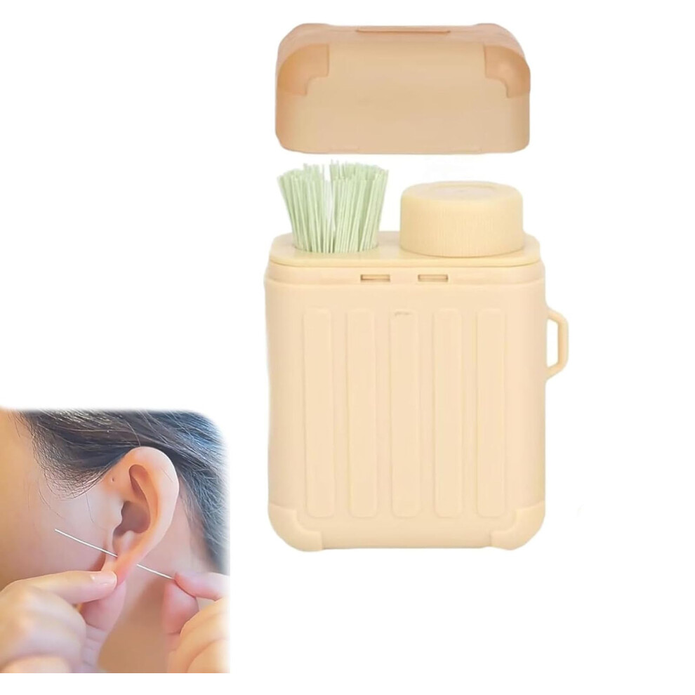 Ear Piercing Cleaning Kit 240pcs with Disposable Ear Hole Cleaner Floss and Solution for Women
