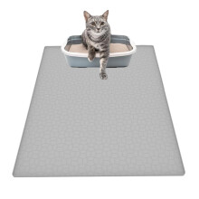 Cat Litter Mat Silicone Waterproof NonSlip Design for Floor Protection Raised Edge Easy Clean