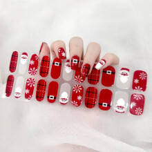 Christmas Snowflake Gel Nail Strips Waterproof Long Lasting SalonQuality Nail Polish Wraps