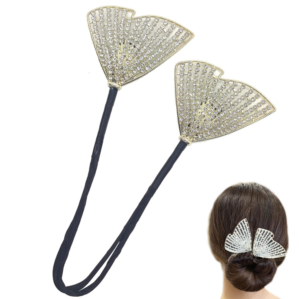 Hair Bun Maker FanShaped for Thick Hair, Alloy Hair Twister for Women, Fast Secure Styling