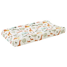 Breathable Cotton Changing Pad Cover with Elastic Edges Removable Washable Soft Comfort for Newborn Boys