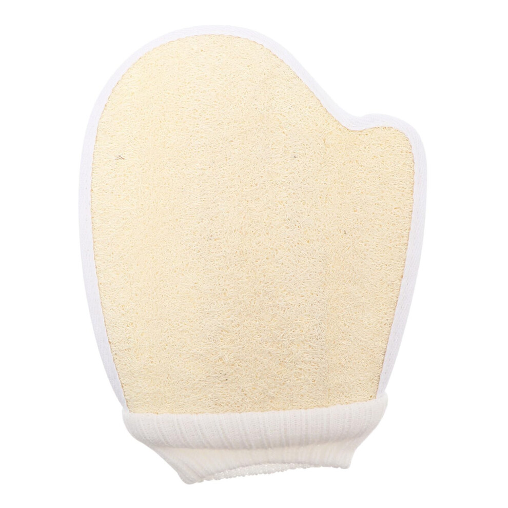 Natural Loofah Bath Gloves for Men  Gentle Body Scrubber with Rich Foam Cleansing and Durable Grip