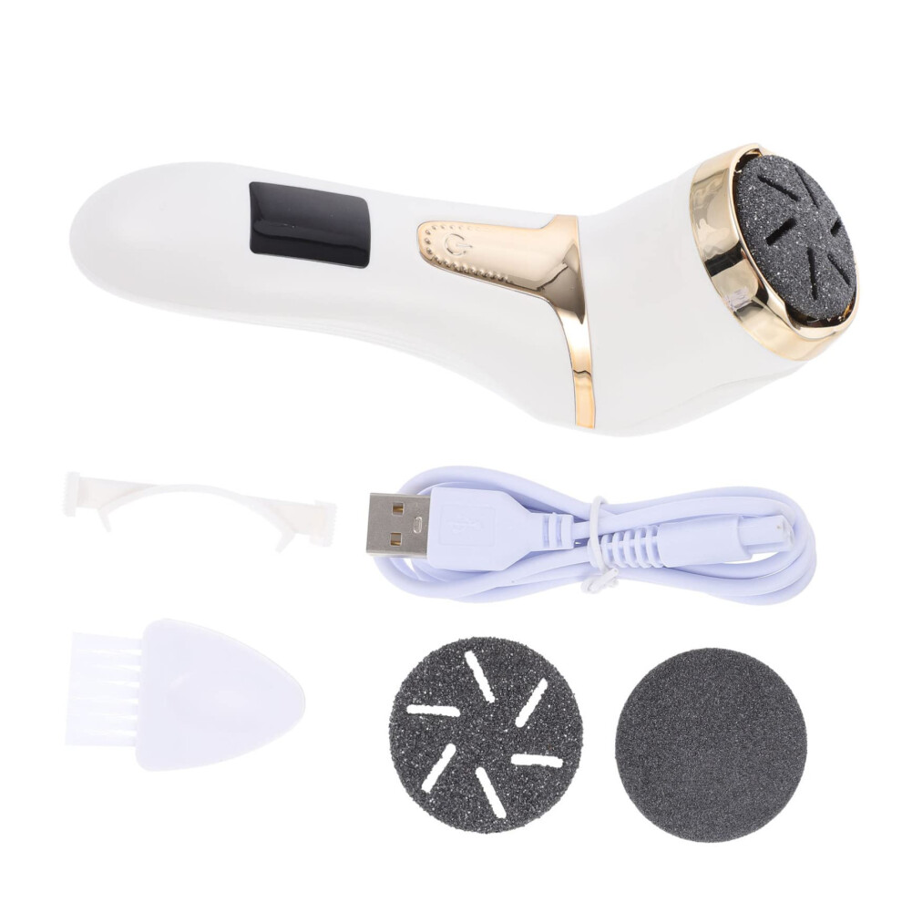 Rechargeable Electric Foot File Pedicure Callus Remover with LCD Display and Multiple Grinding Heads