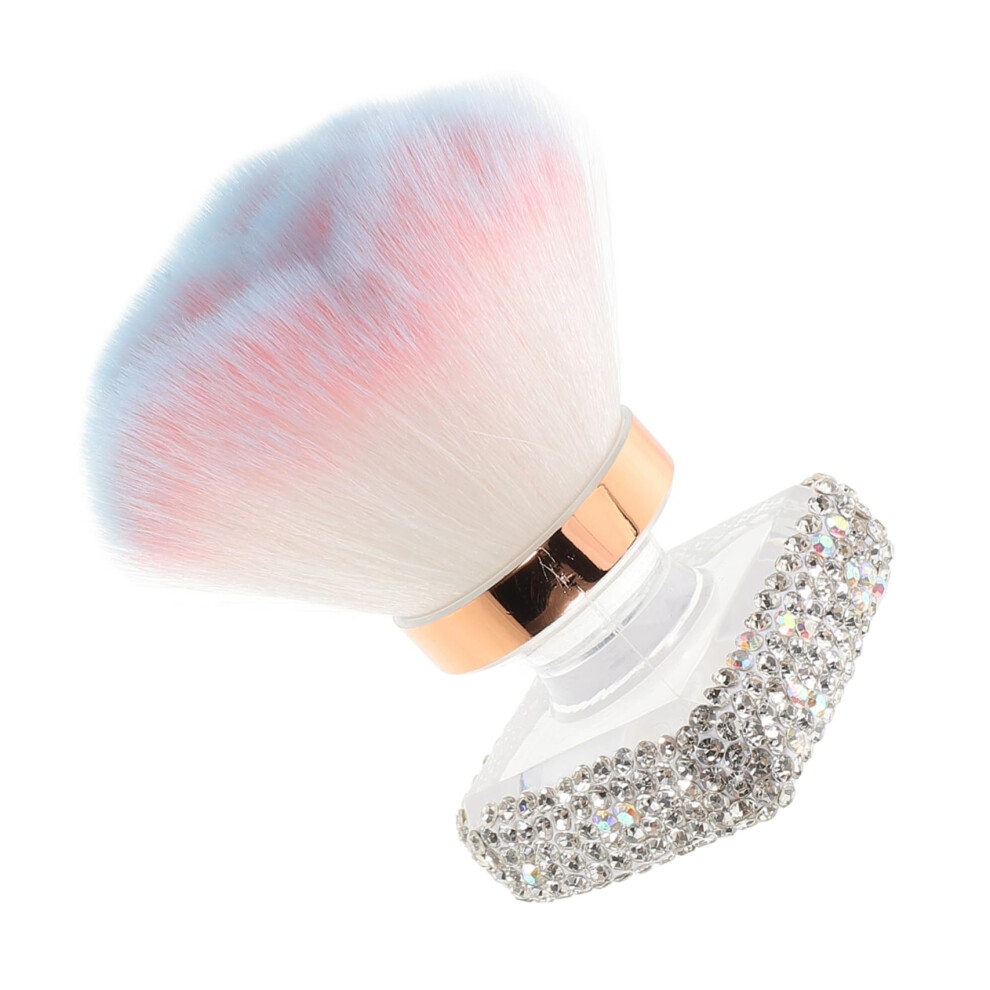 Professional Nail Dust Brush with Soft Bristles for Acrylic and Gel Nails, Transparent Handle