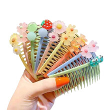 Cute Wide Tooth Hair Comb Set for Women Girls, Colorful Hair Accessories, Quick Detangling, 10 Pcs