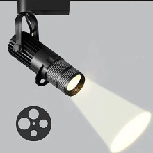 Zoom Spotlight, LED Focus Track Light, 15W 2700K, 4Level Aperture, Suitable For Shops Weddings Restaurants