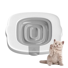 Cat Toilet Trainer Kit Gray All Ages Sturdy Litter Tray Professional Litter Box Trainer Kitten Potty Train System