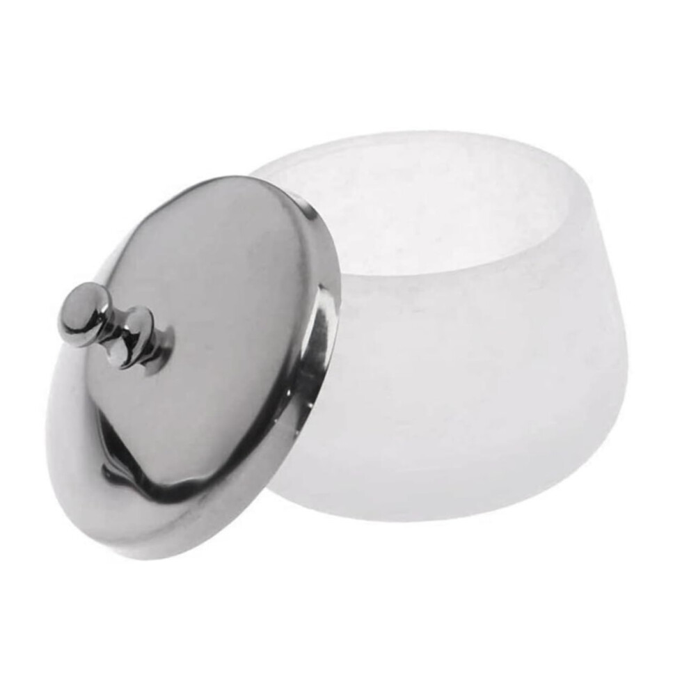 Manicure Glass Cup with SpillResistant Stainless Steel Lid for Professional Nail Polish Removal