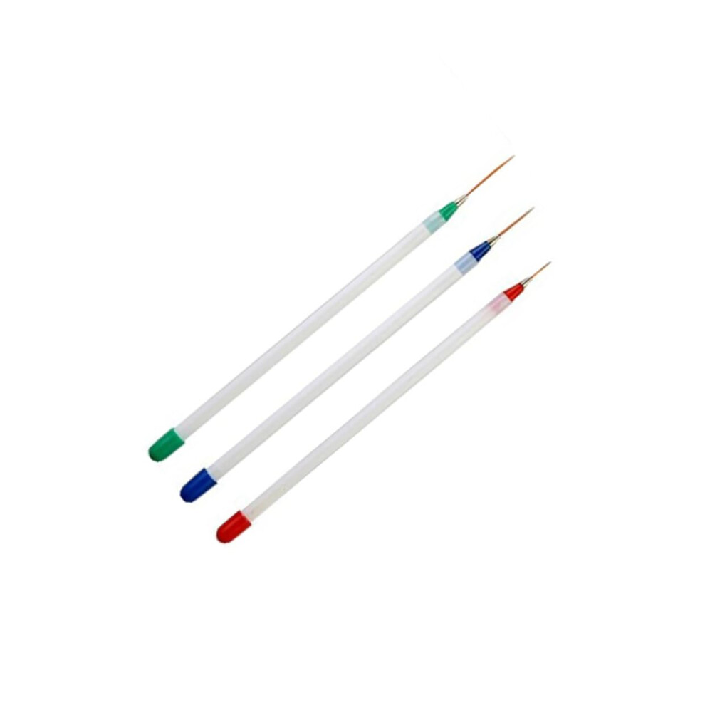 3pcs Nail Art Pen Set with Fine Liner Brush for Precision Nail Design and Smooth Application