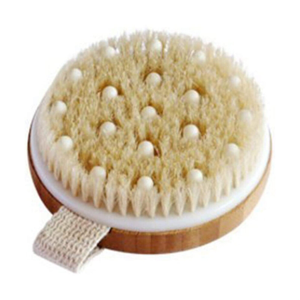 Wooden Body Brush Dry Brush for Exfoliating Smooth Skin, Remove Dead Skin and Improve Circulation