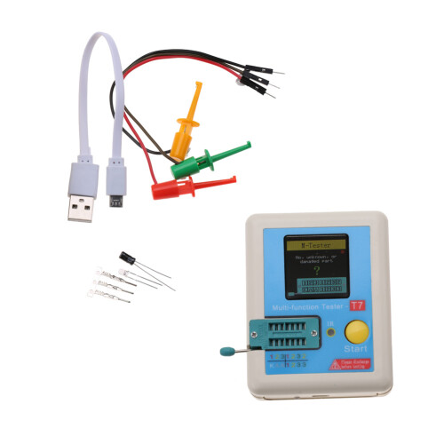 Transistor Tester With Infrared Remote Control Decode, Pocketable Multifunctional Multi-Function Tester For Diode Triode Capacitor Resistor Colorful 2